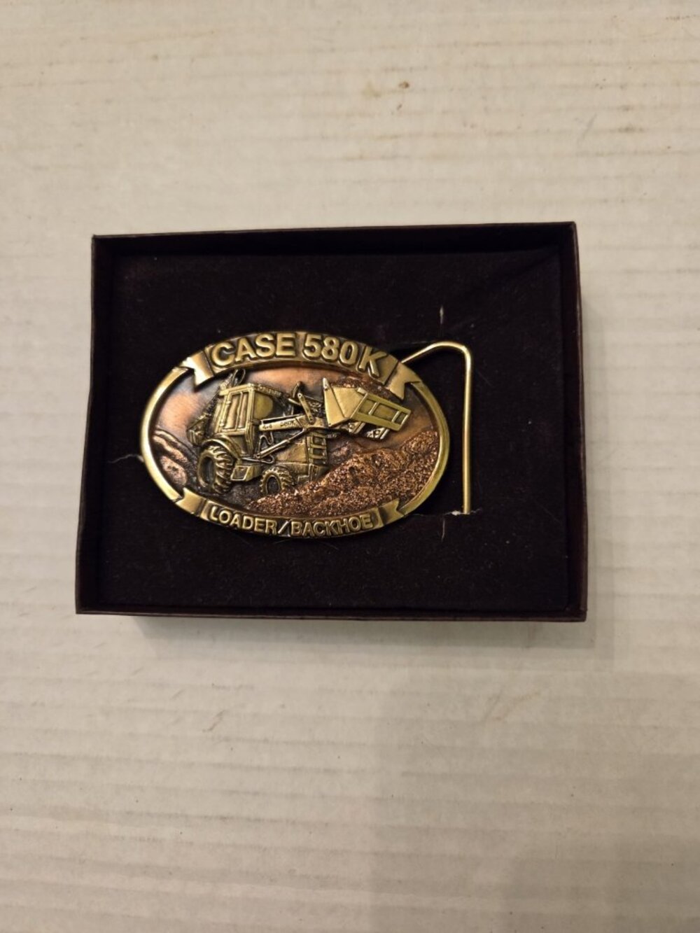 Case 580K Loader Backhoe Belt Buckle 1987 Limited Edition Construction Equip USA